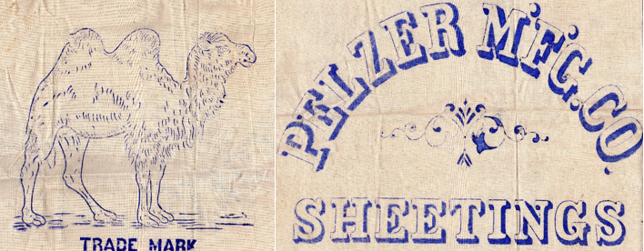 Cotton sample with the Pelzer camel printed on it. Smithsonian's National Museum of American History. 