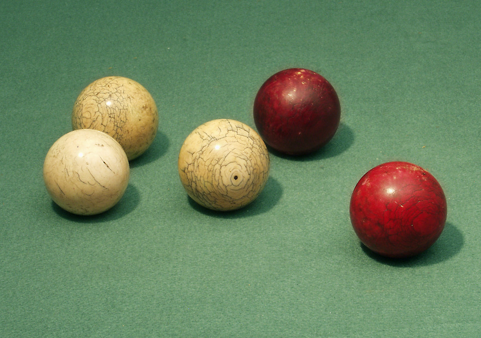 Ivory billiard balls. Smithsonian's National Museum of American History.