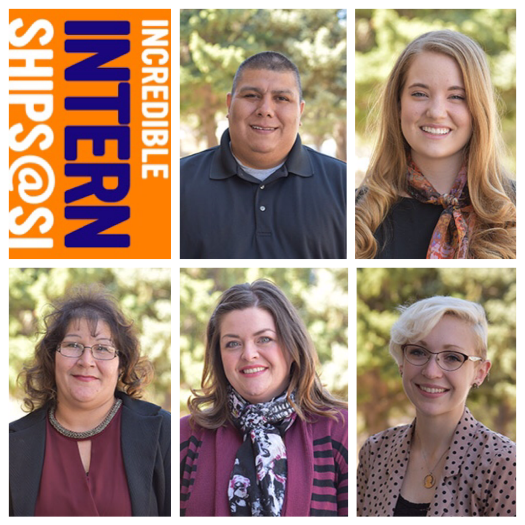 The five students from CSU- Pueblo interning at the Smithsonian this summer: (top, left to right, bottom, left to right) Jose Ortega, Megan Petersen, Dianne Archuleta, Terrin Hearst and Cassidy Nemick