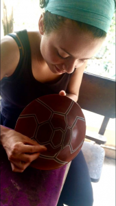 Haley With Pottery