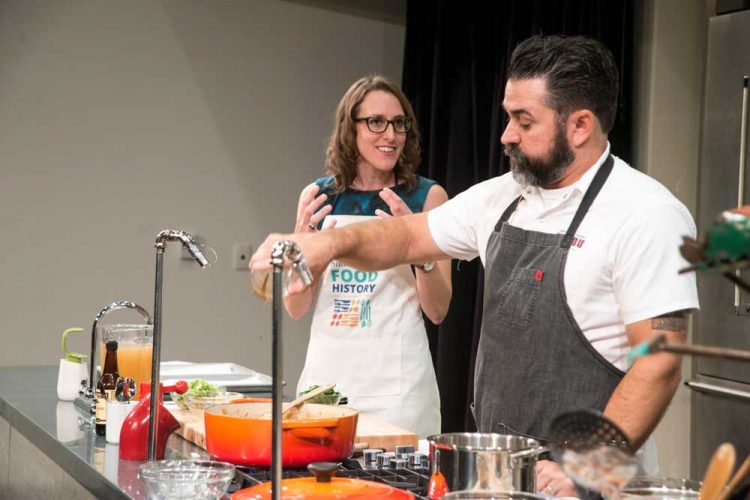 Ashley Rose Young hosts a food-history program with Chef David Guas at the National Museum of American History (NAMH).